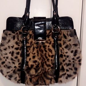 Bebe leopard purse